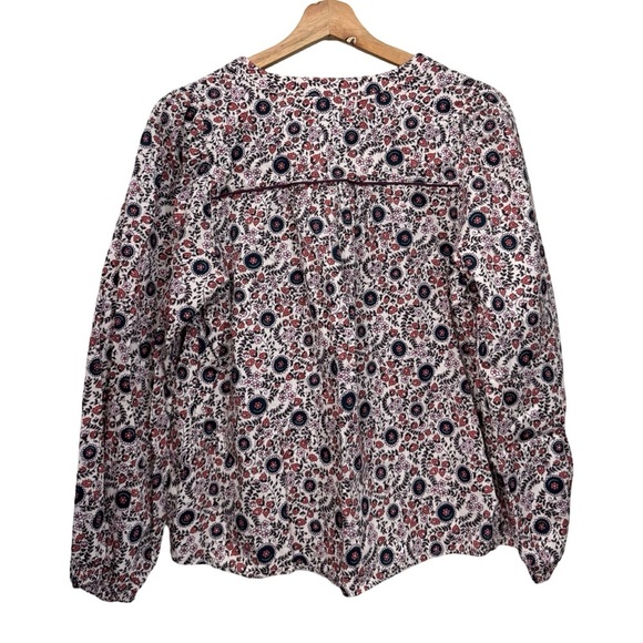 Xirena Prairie Floral Long Sleeve Cotton Sadie Blouse Size Small - Picture 6 of 14